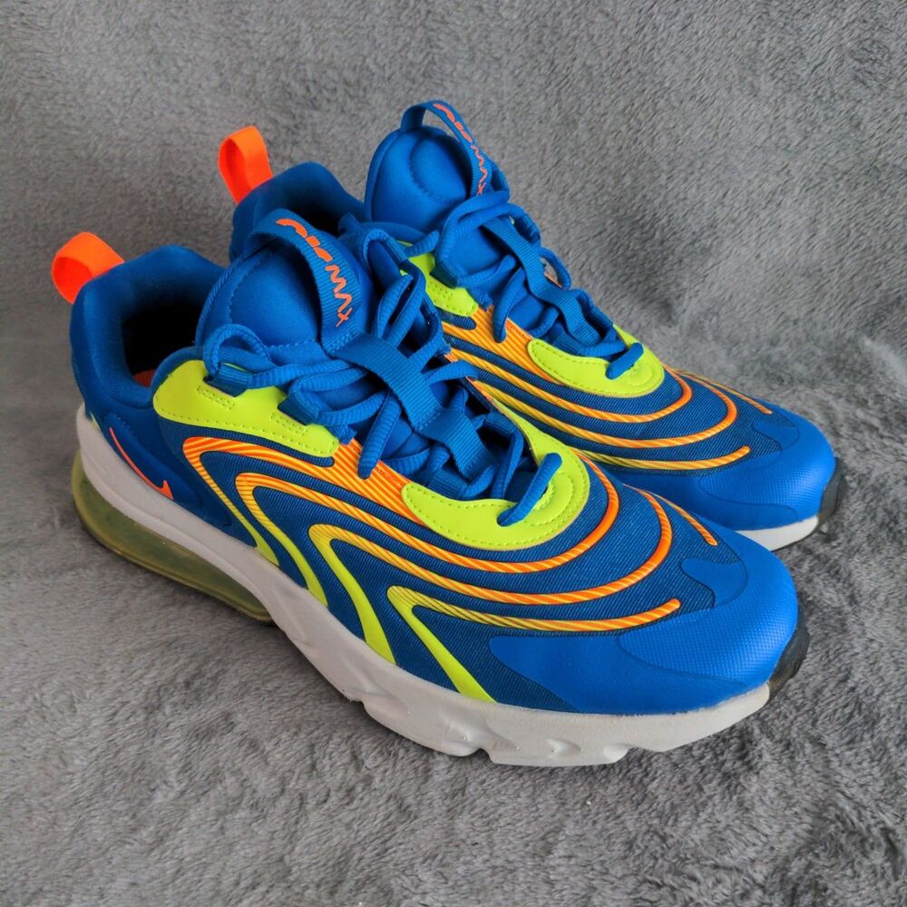 Nike Air Max 270 React ENG Soar Total Orange-CD6870-401 Youth Sz 7Y Blue Sporty